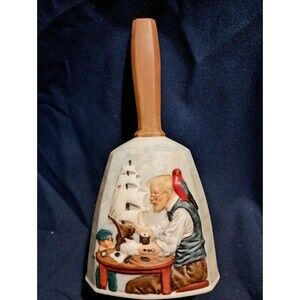 1982 Norman Rockwell Ship For A Good Boy 3D ceramic bell w/ Authentication Card